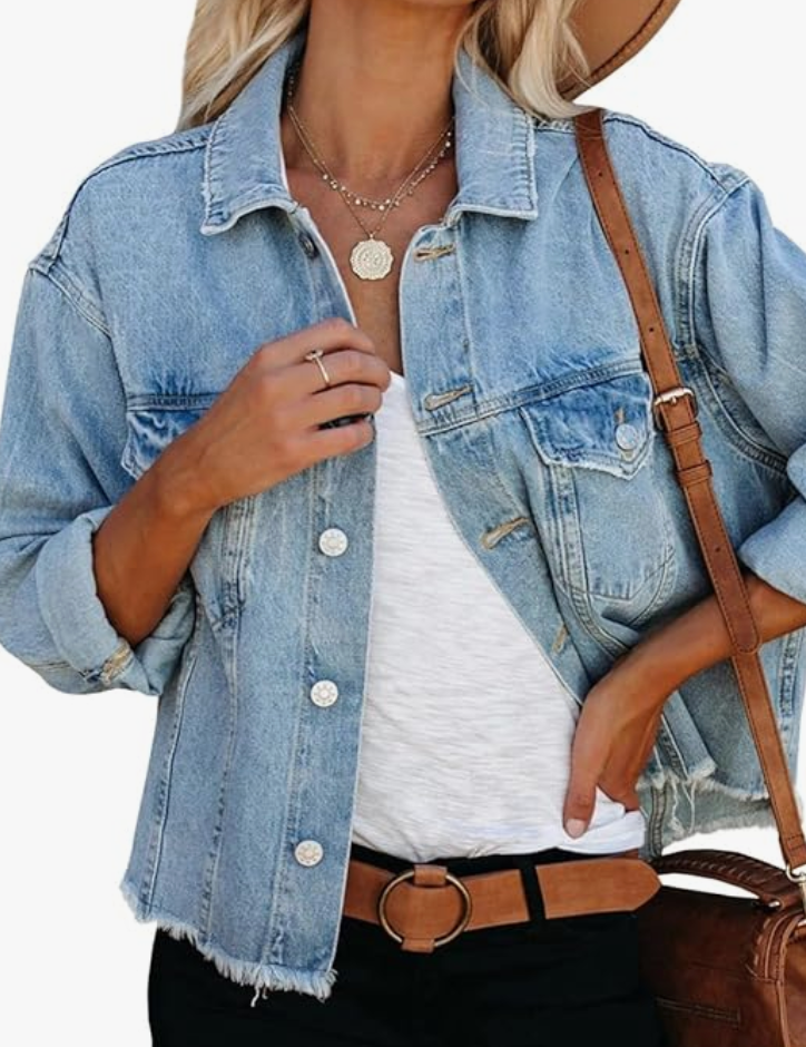 Light-wash denim jacket