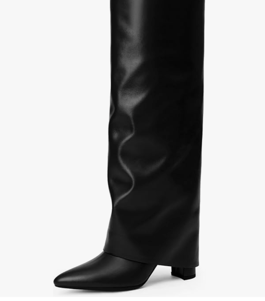 Modatope Knee High Boots Women Fold Over Knee High Boots