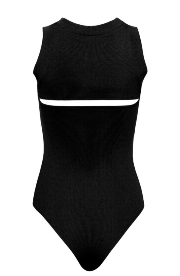 Sleeveless Open Front Bodysuit