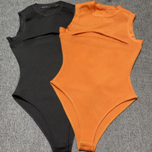 Sleeveless Open Front Bodysuit