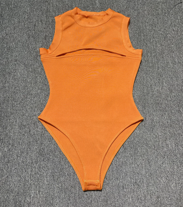 Sleeveless Open Front Bodysuit