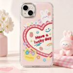 Cute Pink Bunny Heart iPhone 11 Case