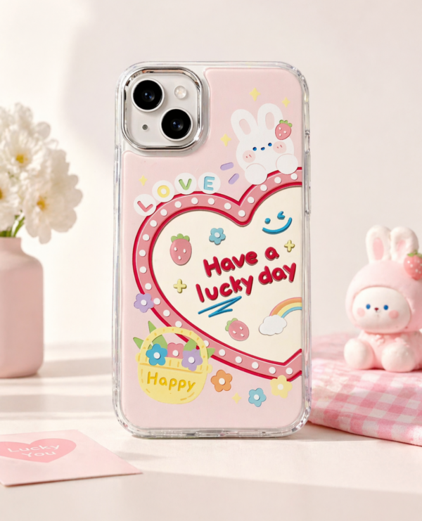 Cute Pink Bunny Heart iPhone 11 Case
